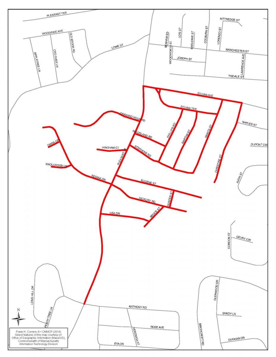 Leominster Spray Map #1 August 21 2018