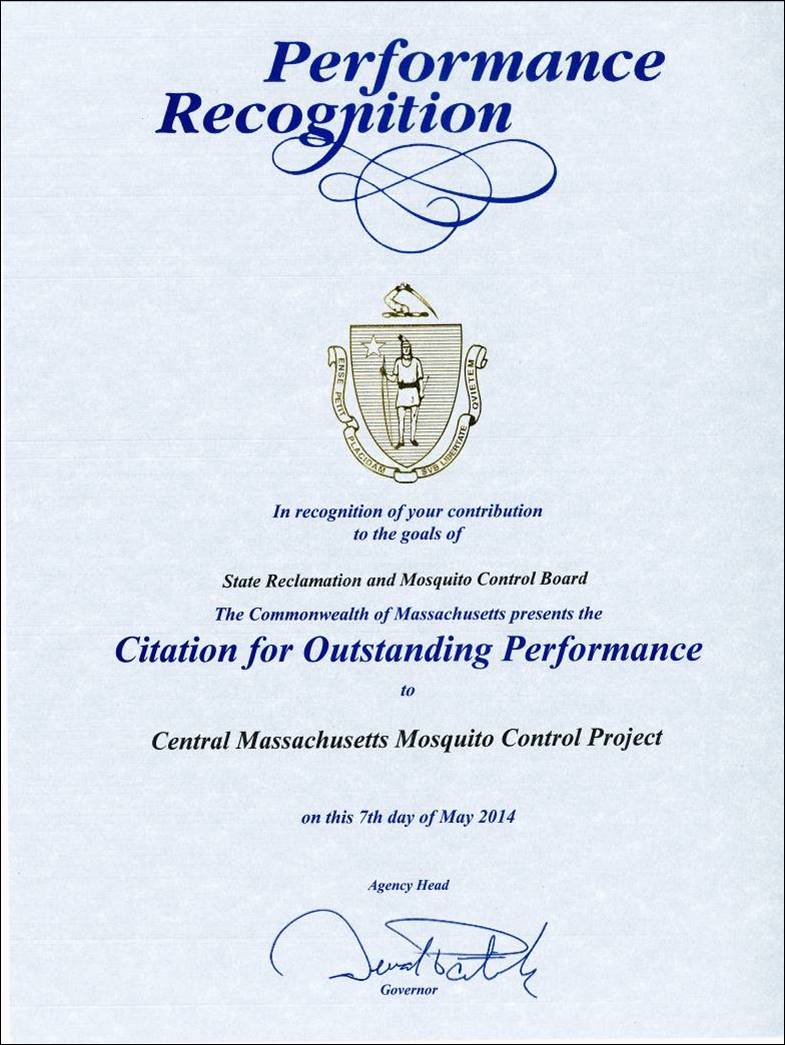 Performance Recognition Certificate